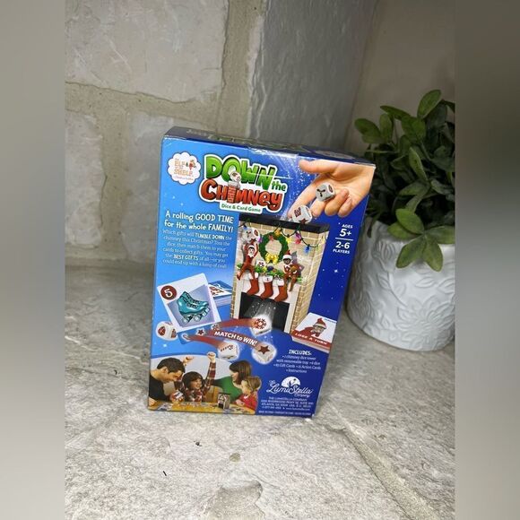 The Elf on the shelf Down the Chimney dice and card game family game holiday NEW - Picture 2 of 2